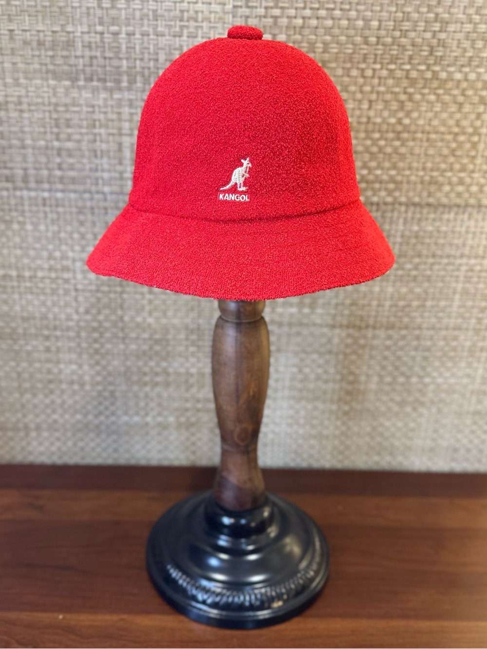 NWOT Kangol Bermuda Casual Hip Hop Bell Bucket Hat Scarlet Cherry Red Small